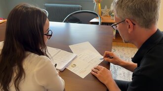 Élève reprenant confiance en elle