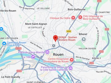 Carte — SIGMA, 86A rue du Champ des Oiseaux, Rouen