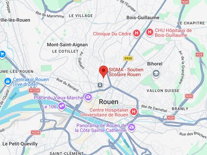 Carte — SIGMA, 86A rue du Champ des Oiseaux, Rouen